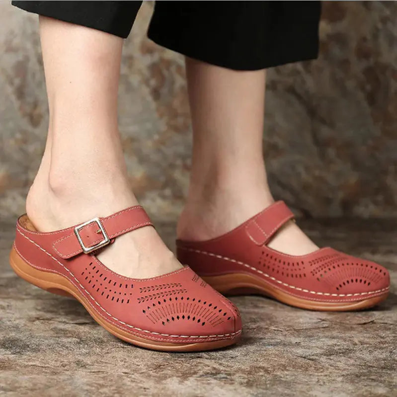 Lightweight Non-Slip Wedge Sandals with Closed Toe