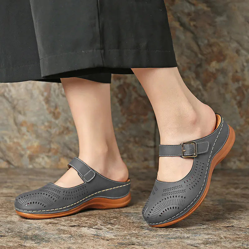 Lightweight Non-Slip Wedge Sandals with Closed Toe