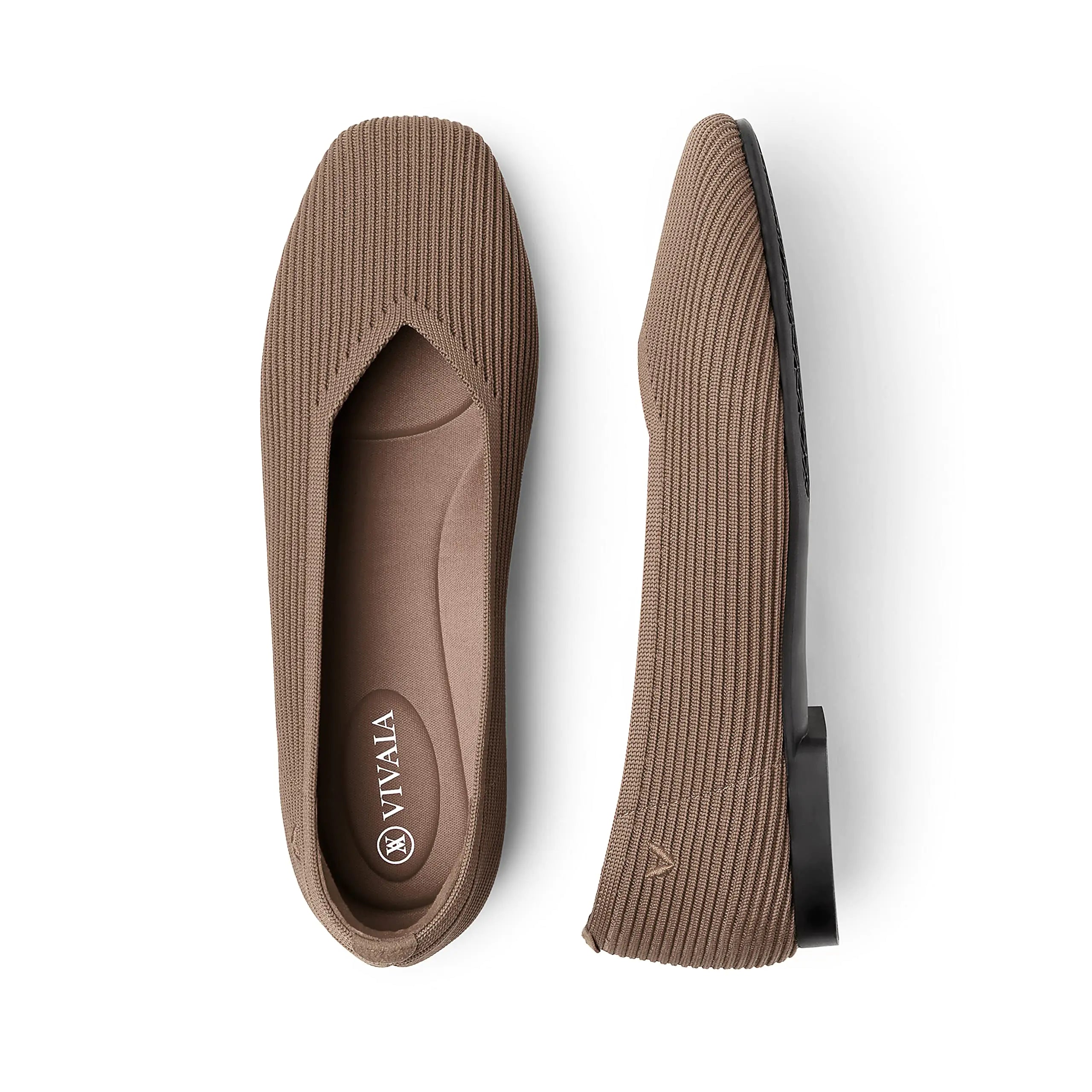 VIVAIA Square Flats for Women Margot 2.0 All Day Comfortable Ballet Flats Shoes with Arch Support Slip on Dress Flats Casual Washable Shoes