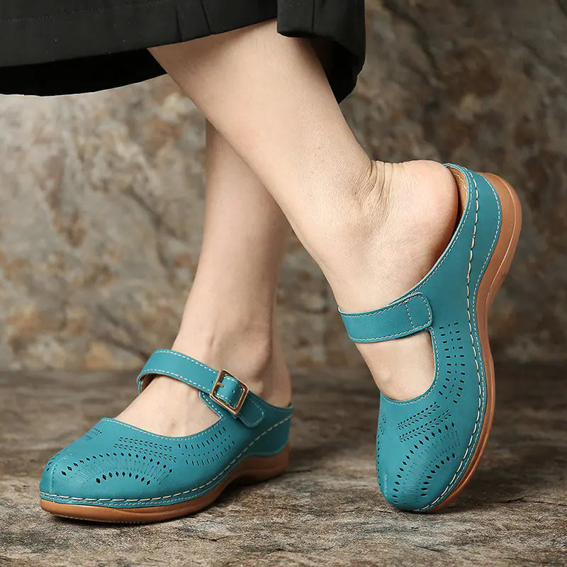 Lightweight Non-Slip Wedge Sandals with Closed Toe